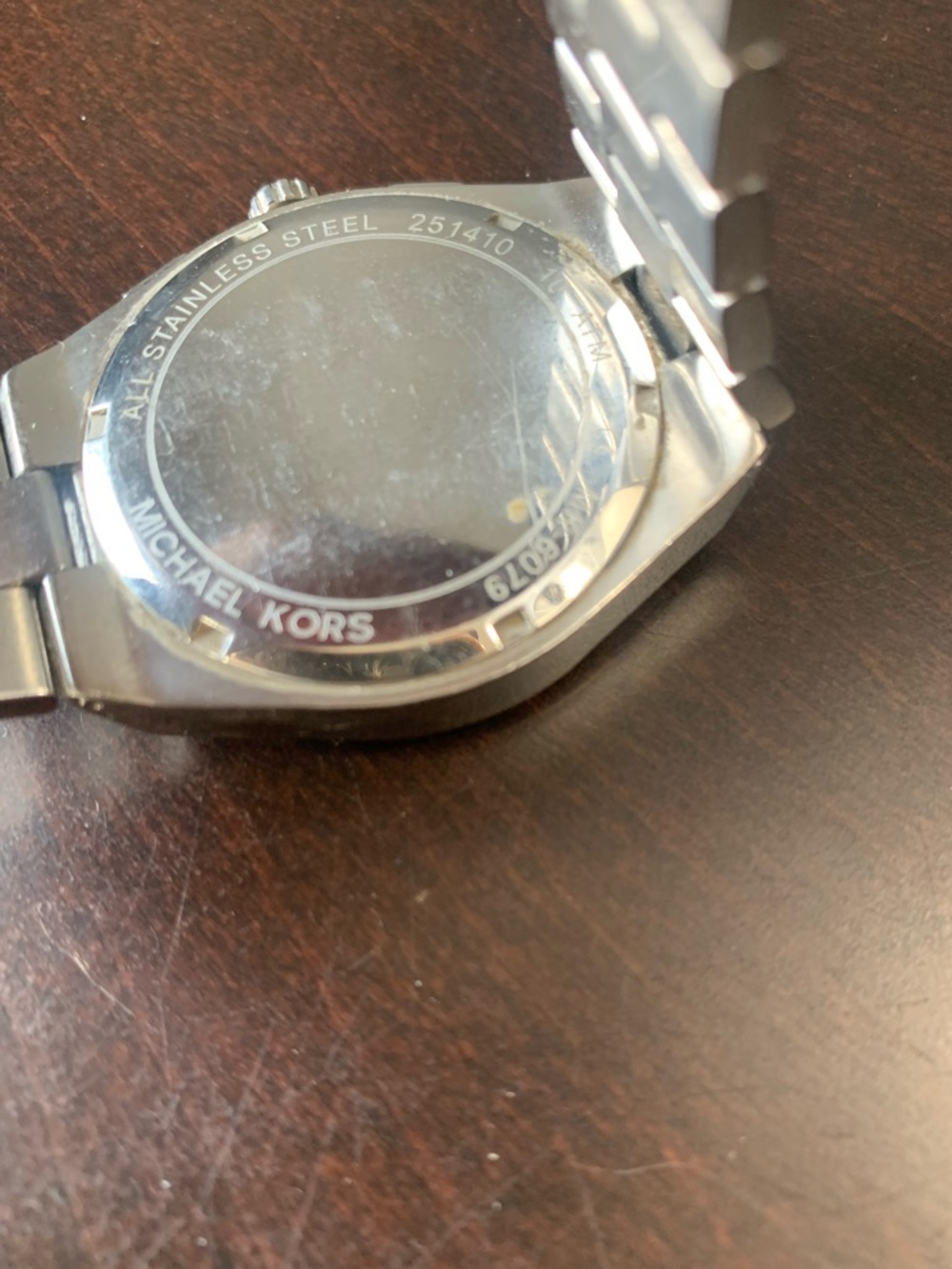 Michael Kors Silver and Rose Gold Men’s Chronograph Watch with Light Blue Dial - Picture 3 of 4